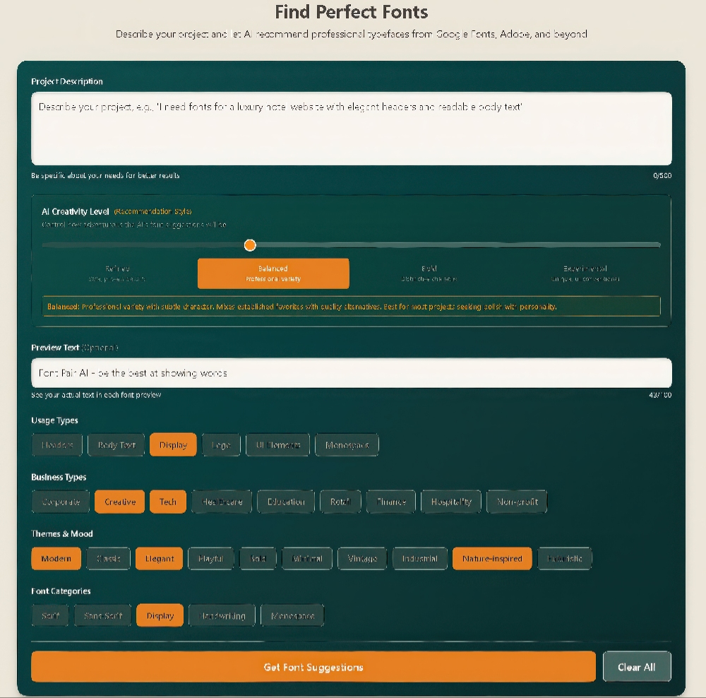 Find the perfect font for your project